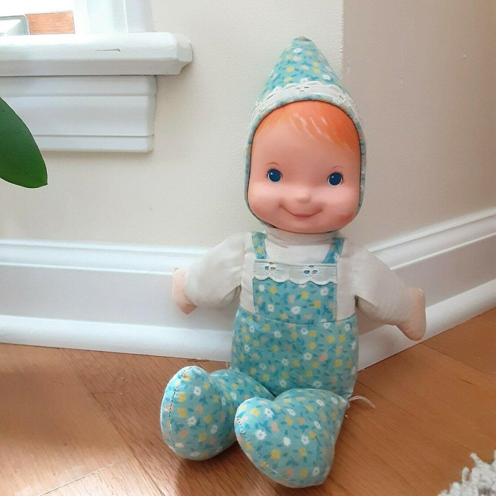 Vintage 1980 Fisher Price Baby Bobbie Cloth Doll #
